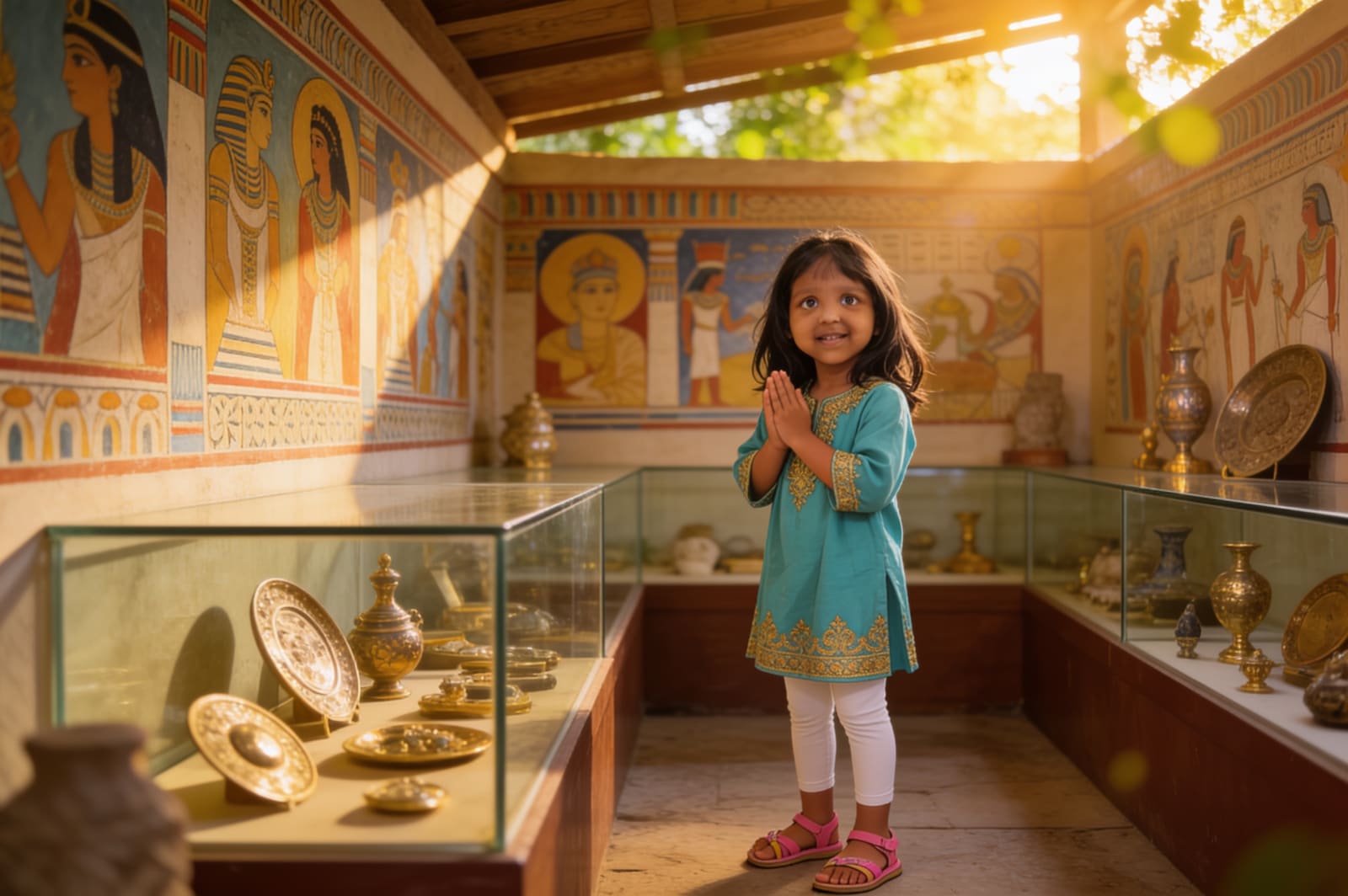 Aahana's Adventure in Egypt — illustration for page 8