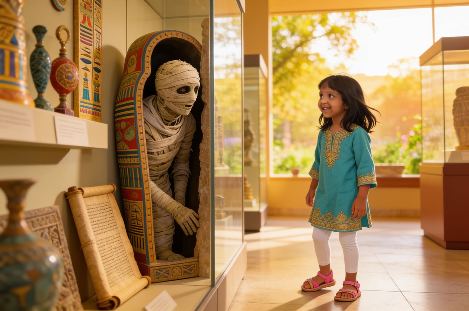 Aahana's Adventure in Egypt — illustration for page 10