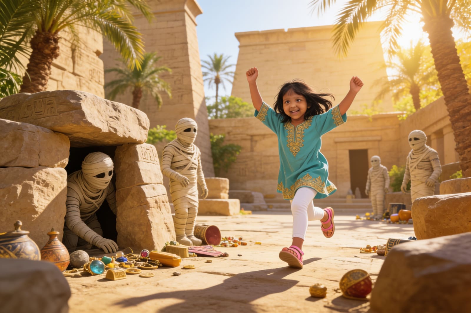 Aahana's Adventure in Egypt — illustration for page 11