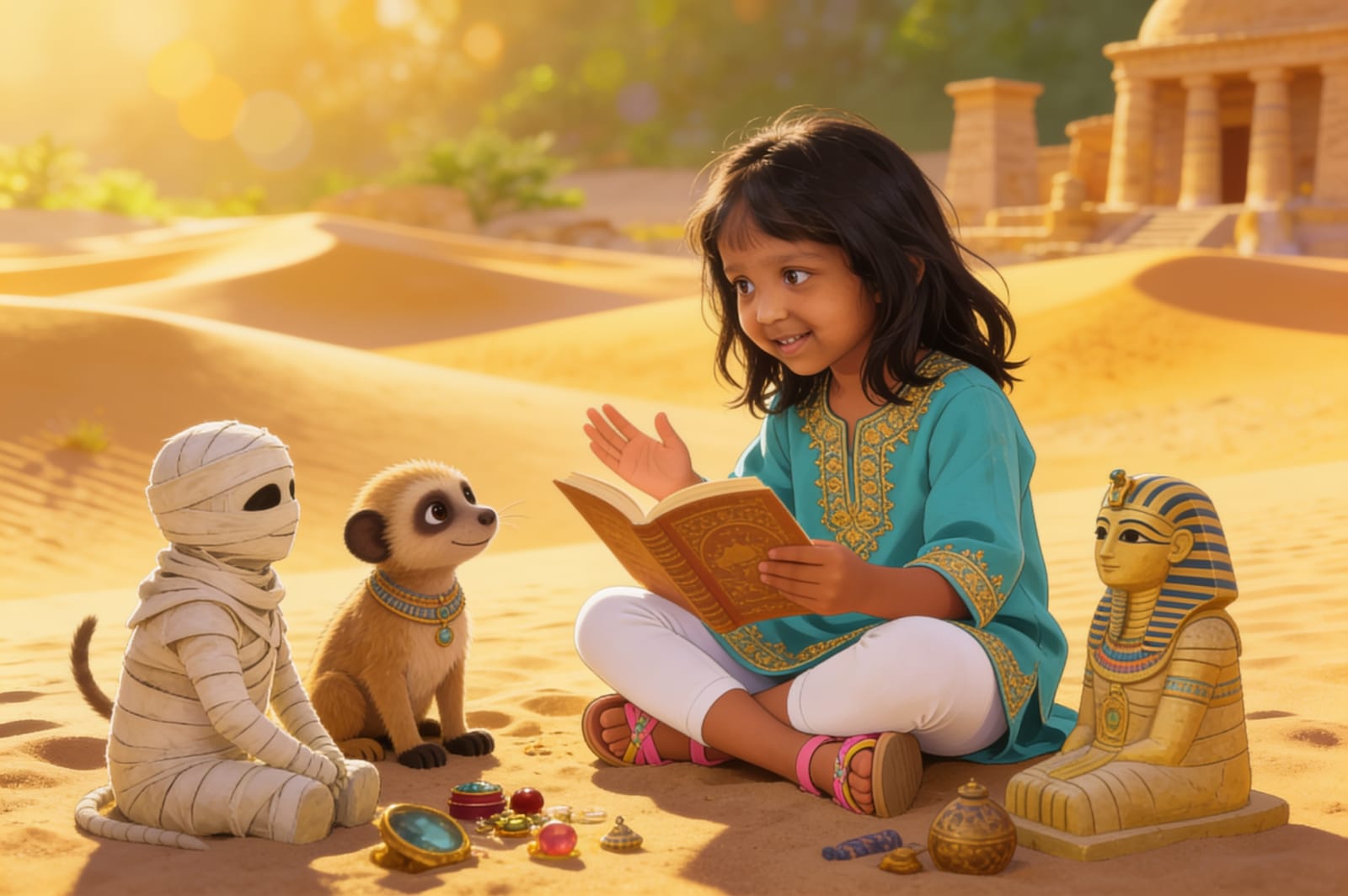 Aahana's Adventure in Egypt — illustration for page 12