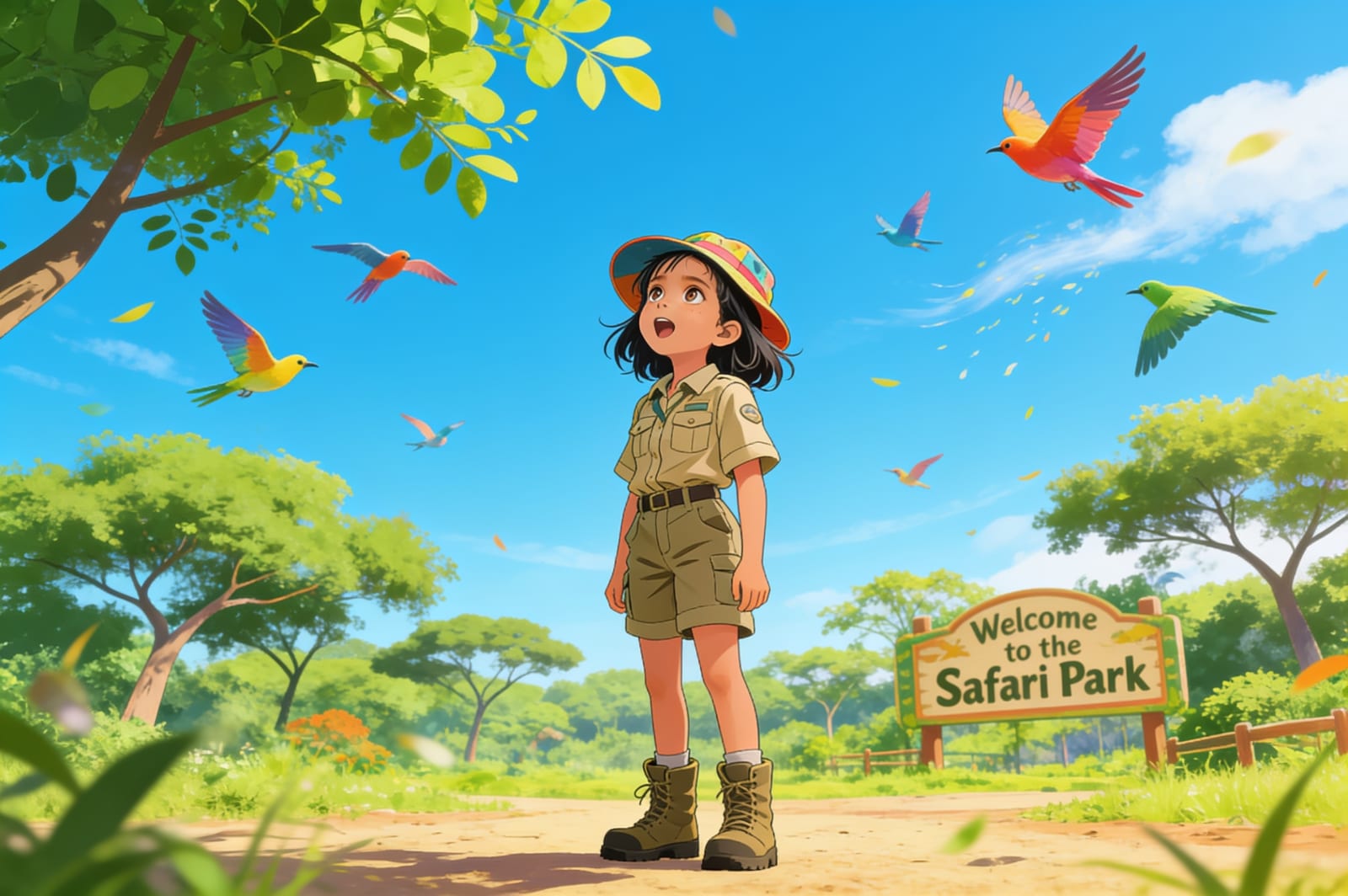 Shreya's Safari Adventure — illustration for page 2