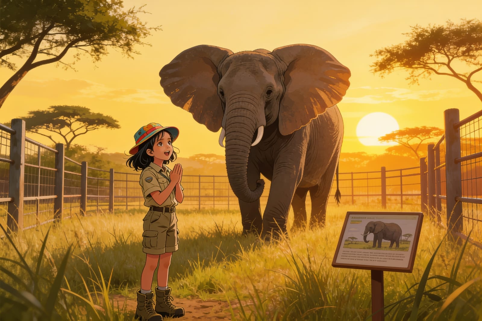 Shreya's Safari Adventure — illustration for page 3
