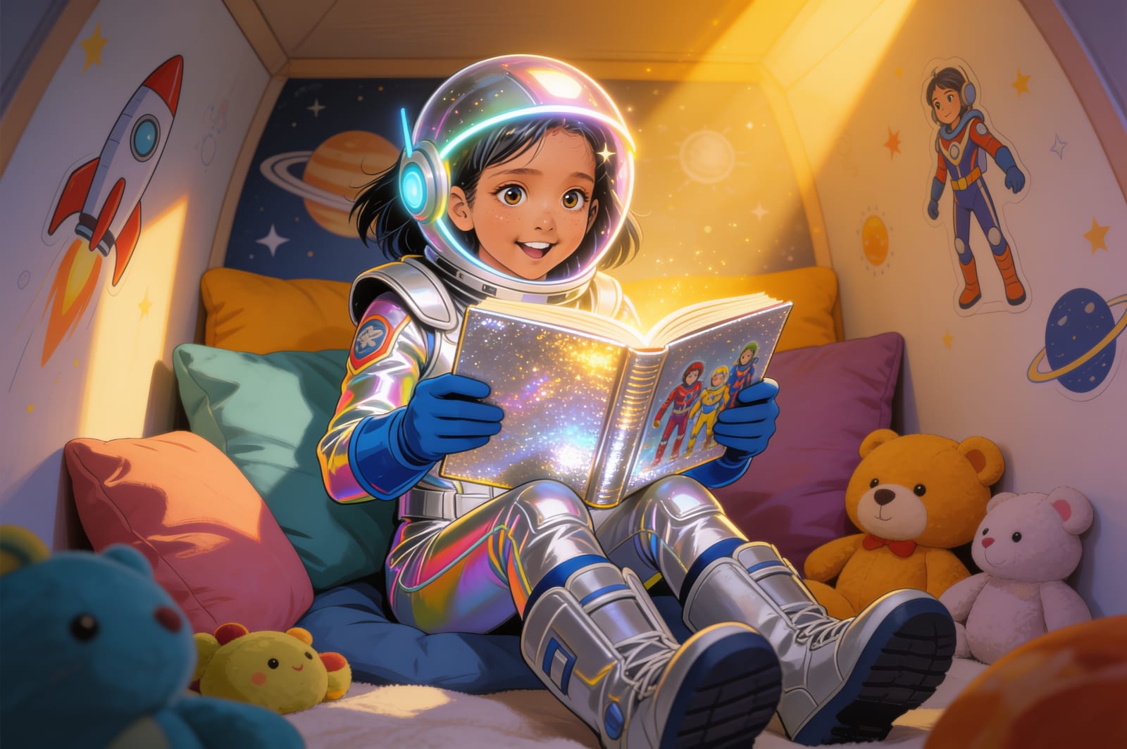 Shreya the Space Hero — illustration for page 2