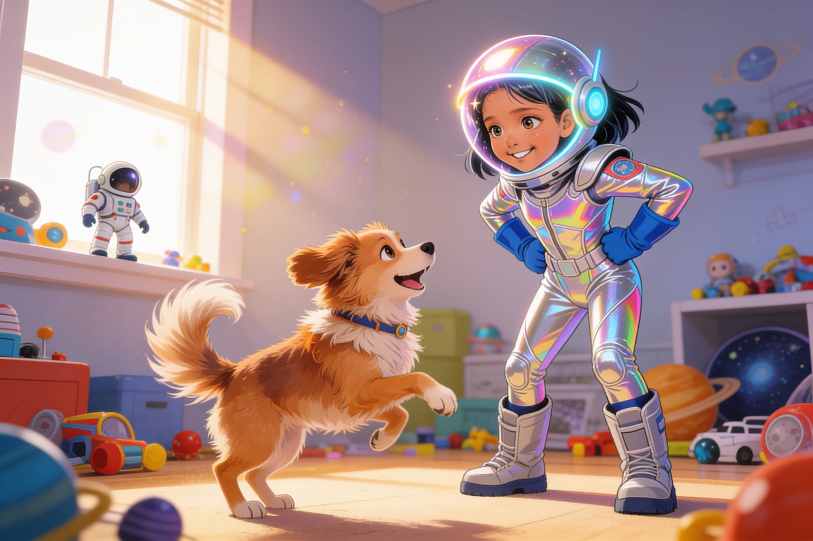 Shreya the Space Hero — illustration for page 3
