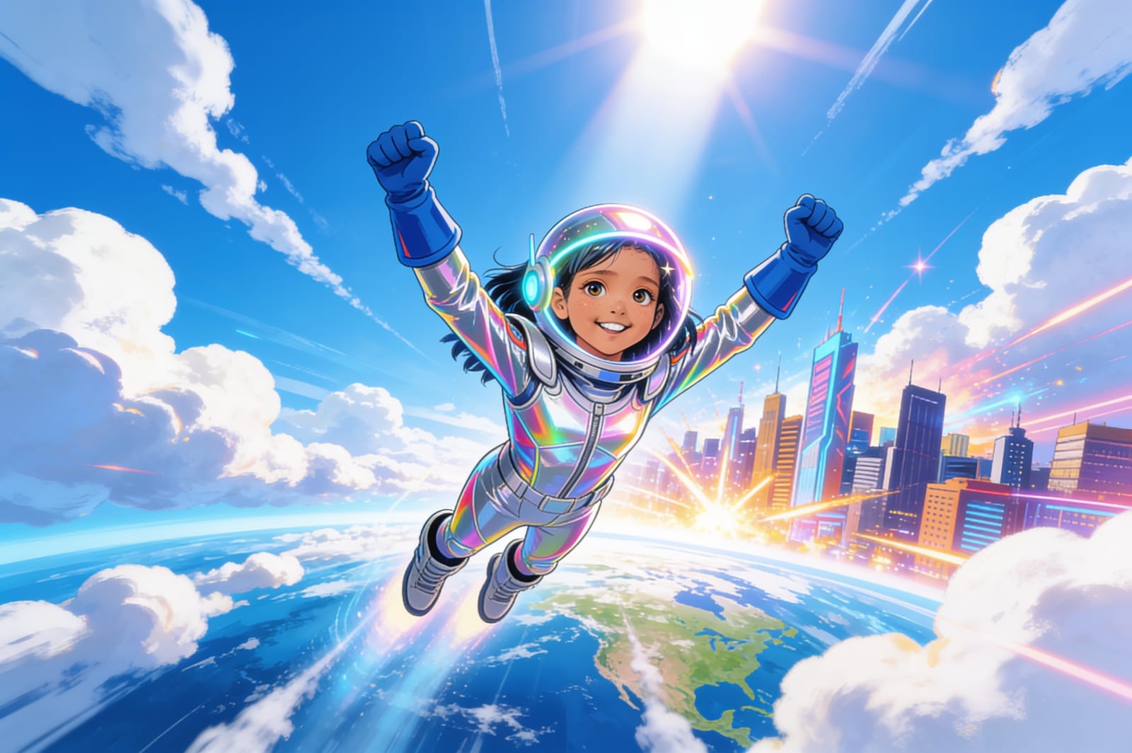 Shreya the Space Hero — illustration for page 4