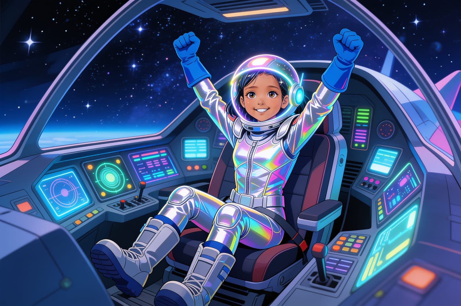 Shreya the Space Hero — illustration for page 14