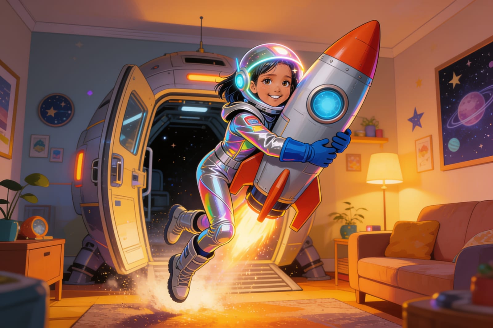 Shreya the Space Hero — illustration for page 15
