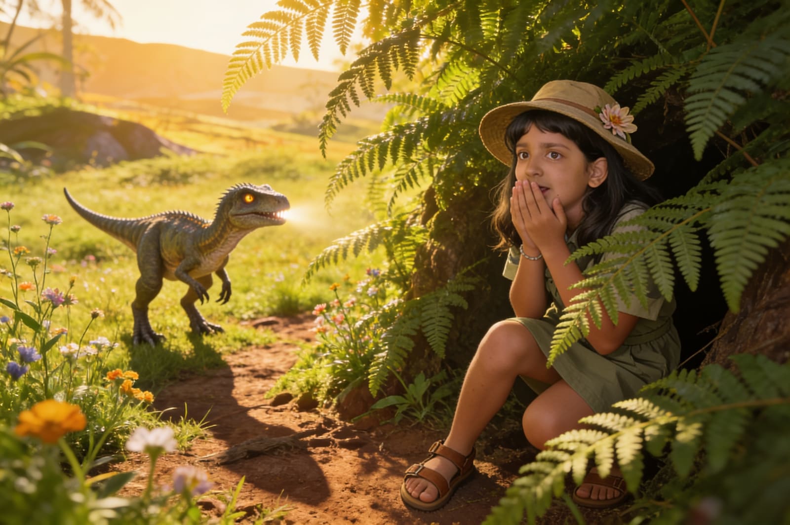 Shreya's Cretaceous Adventure — illustration for page 3