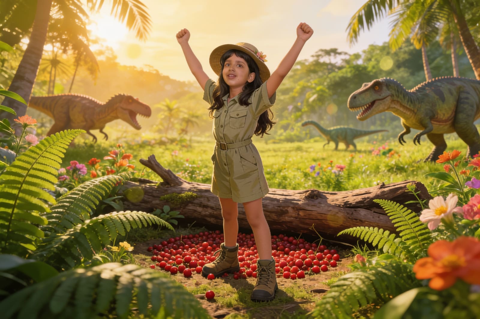 Shreya's Cretaceous Adventure — illustration for page 6