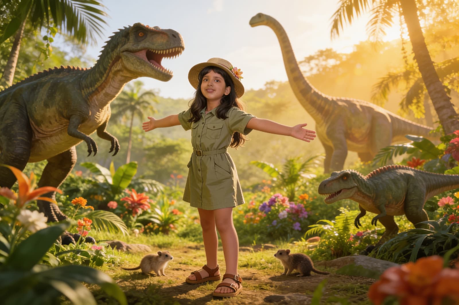 Shreya's Cretaceous Adventure — illustration for page 9