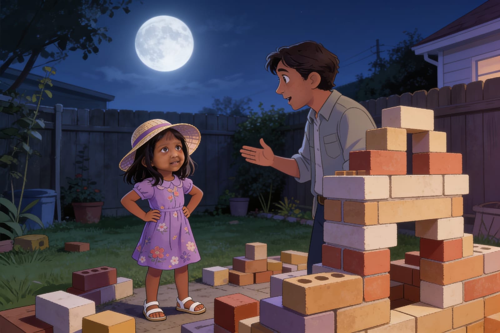 The Blocky Light in the Backyard — illustration for page 10