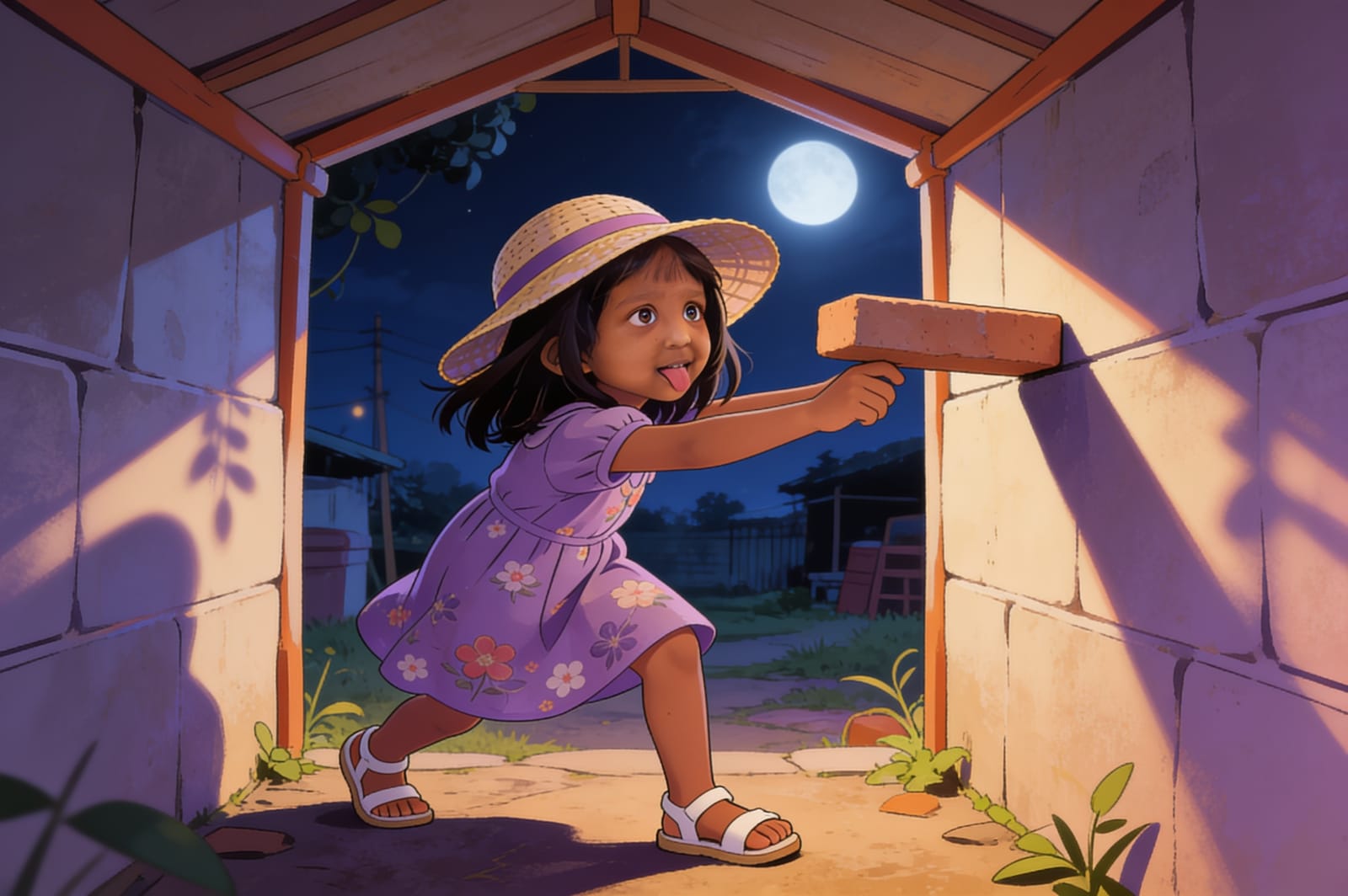The Blocky Light in the Backyard — illustration for page 13
