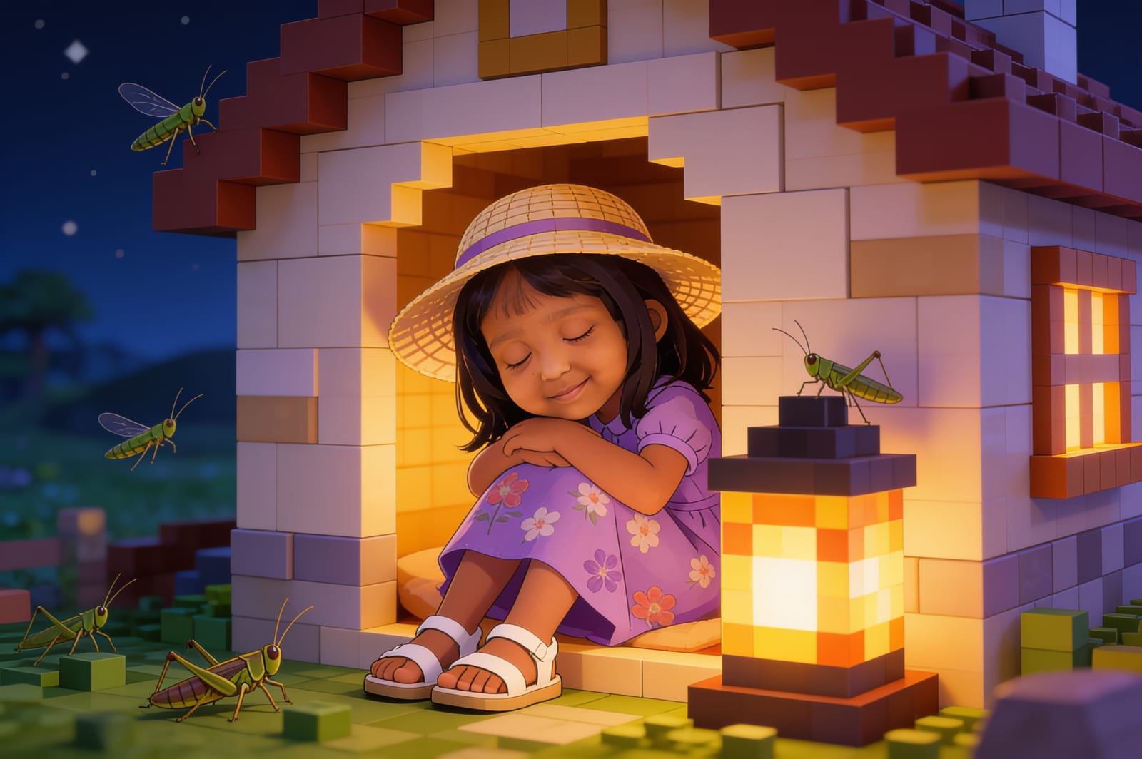 The Blocky Light in the Backyard — illustration for page 14