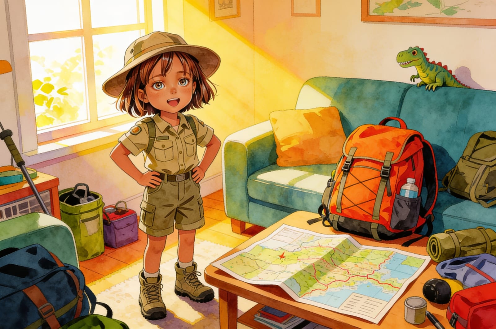 Aahana's Dinosaur Adventure — illustration for page 2