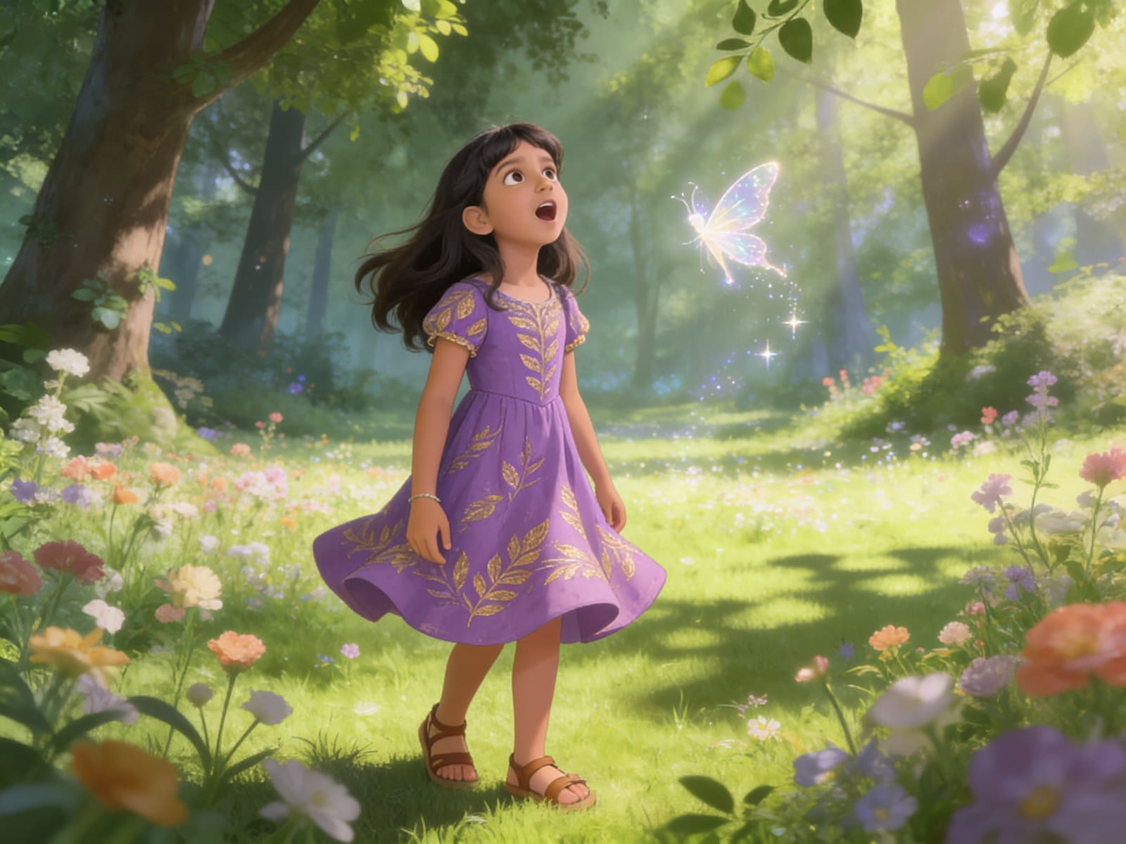 The Rebel Fairy: A Story for Shreya — illustration for page 1