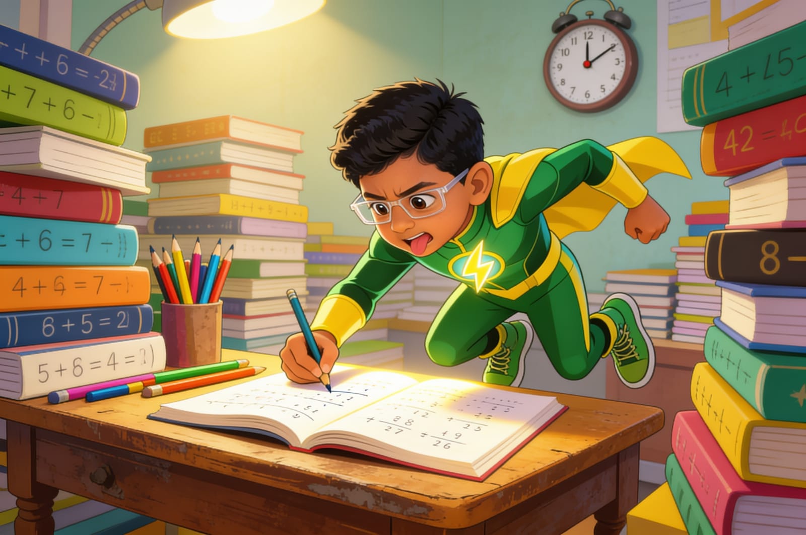 Saadhan the Homework Hero — illustration for page 2