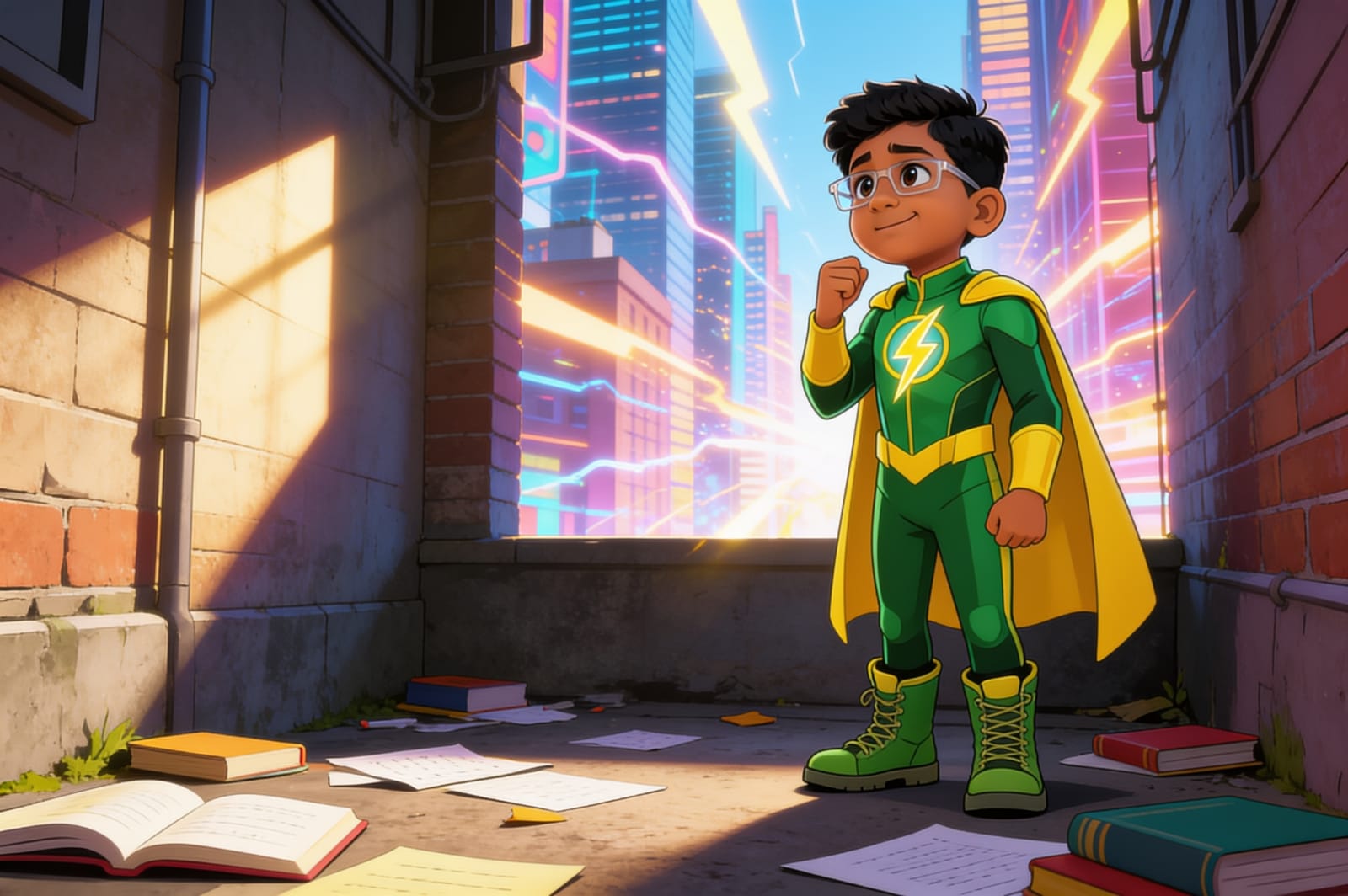 Saadhan the Homework Hero — illustration for page 5