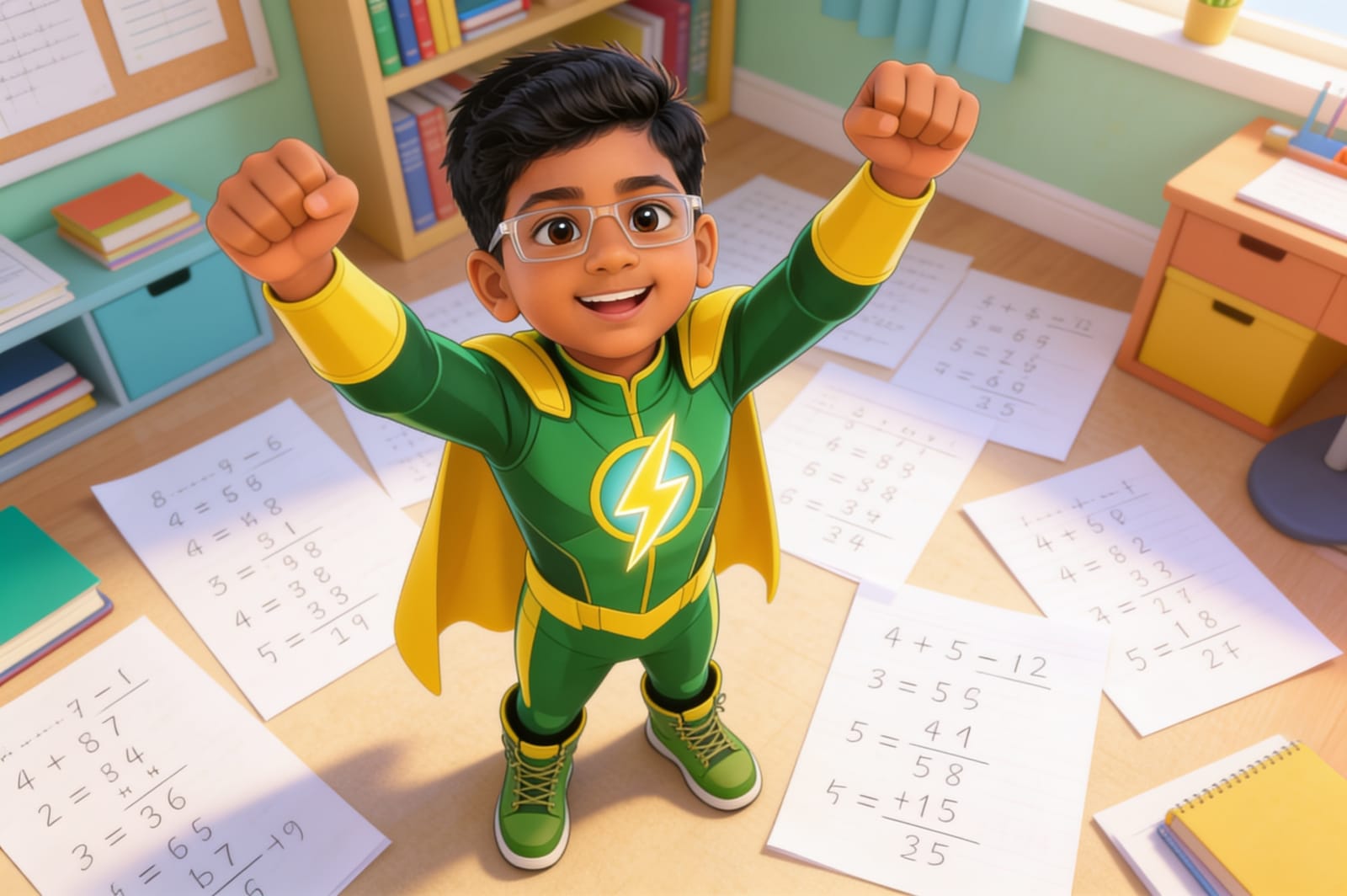 Saadhan the Homework Hero — illustration for page 6