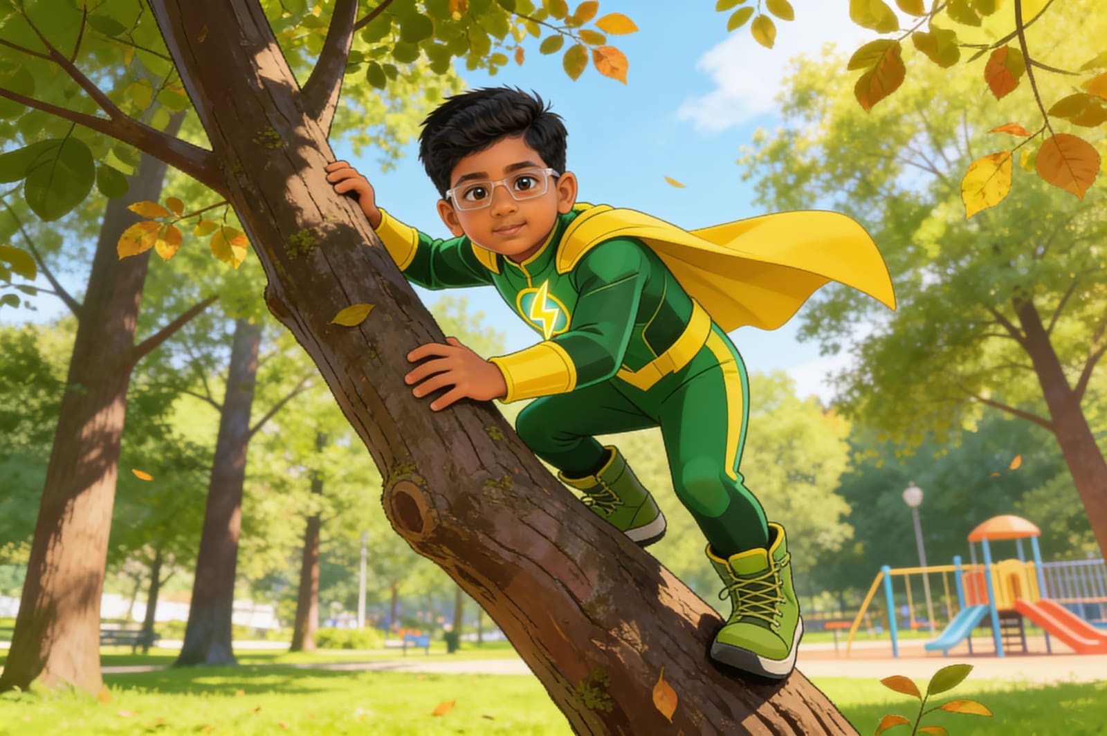 Saadhan the Homework Hero — illustration for page 8