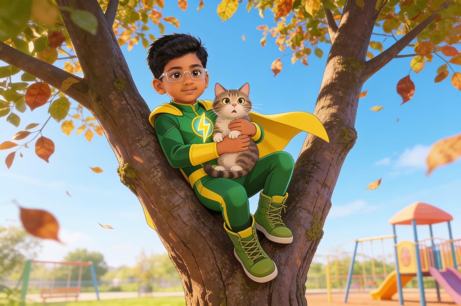 Saadhan the Homework Hero — illustration for page 9