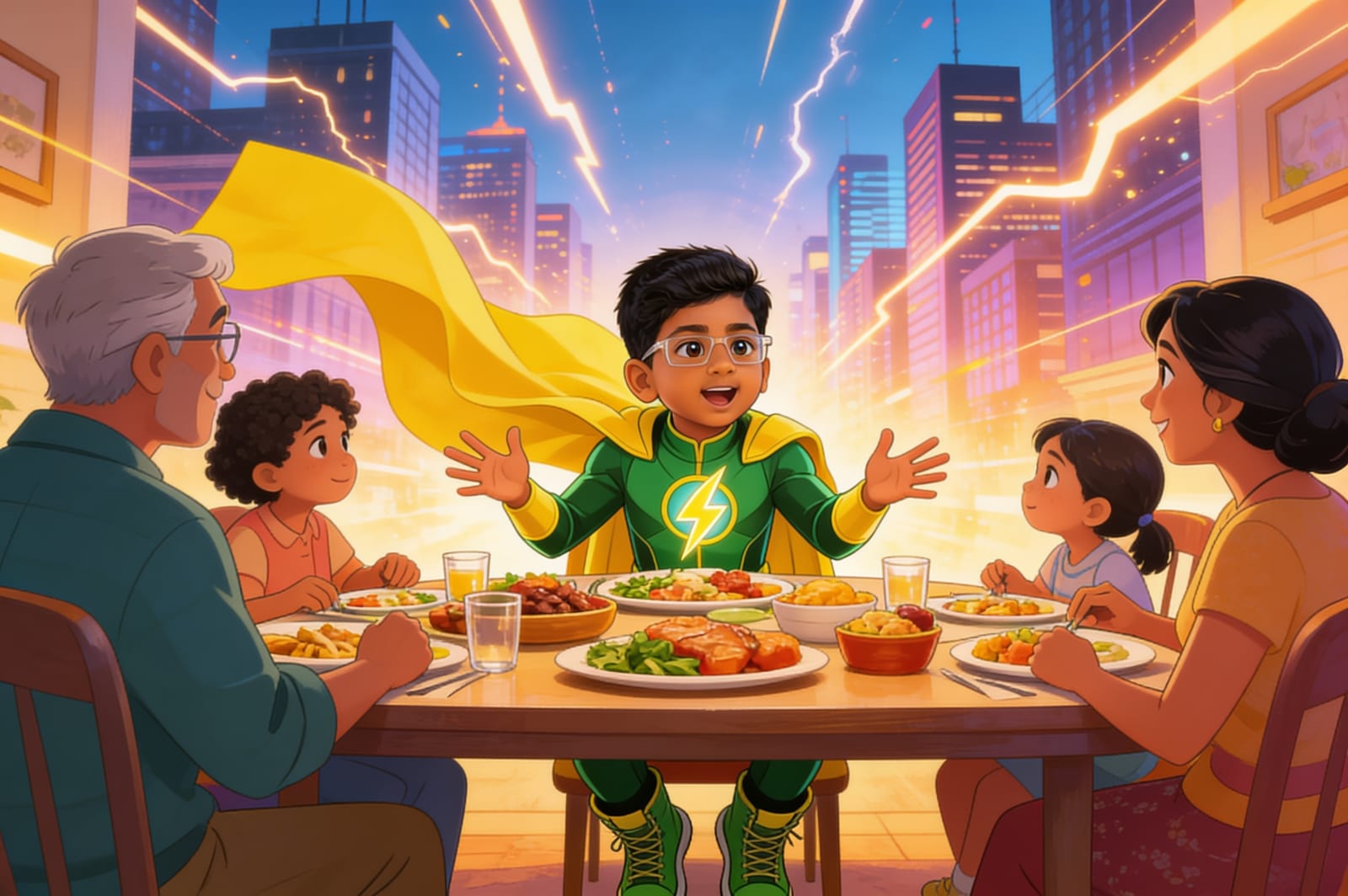 Saadhan the Homework Hero — illustration for page 15