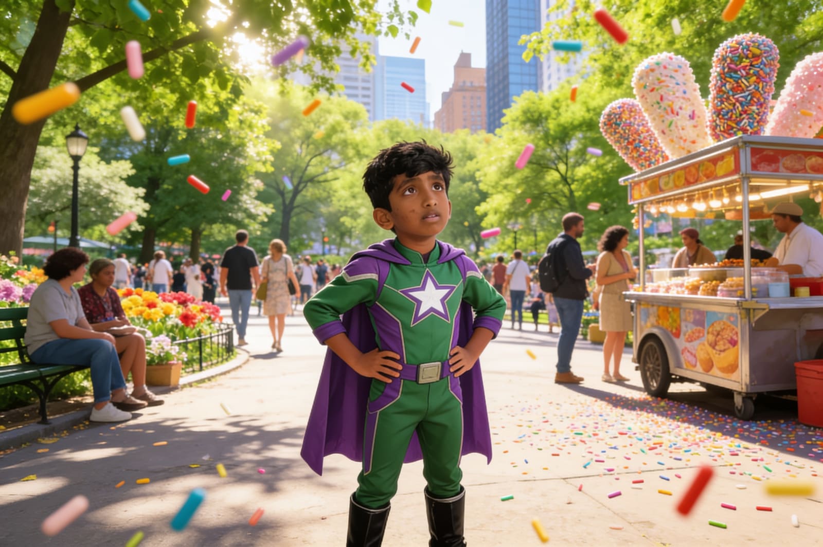 Saaadhan and the Homework Hero League — illustration for page 4