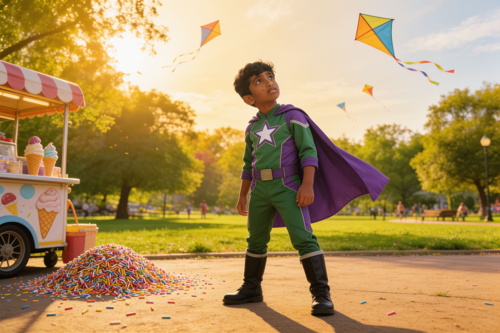Saaadhan and the Homework Hero League — illustration for page 5