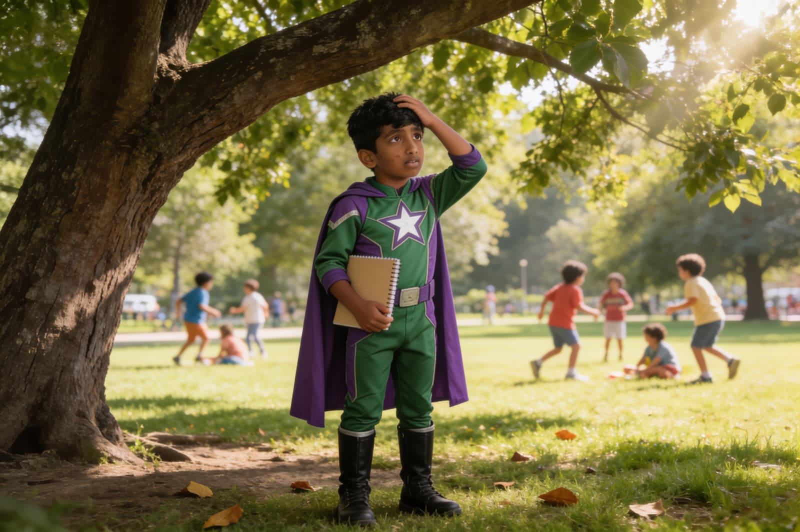 Saaadhan and the Homework Hero League — illustration for page 6