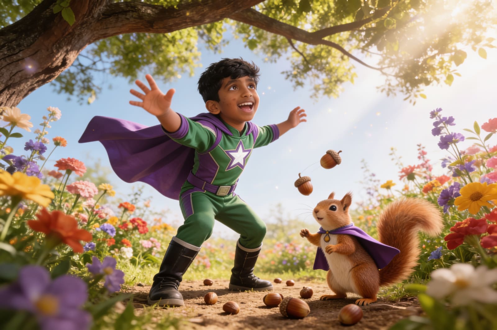 Saaadhan and the Homework Hero League — illustration for page 12