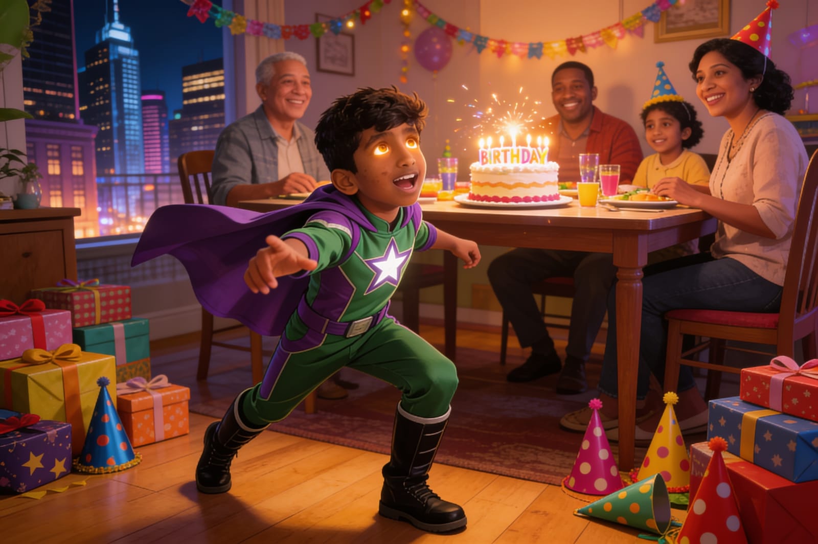 Saaadhan and the Homework Hero League — illustration for page 16