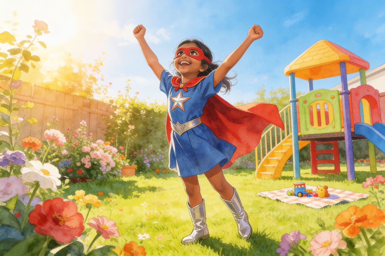 Yashu's Super Summer Fun — illustration for page 1