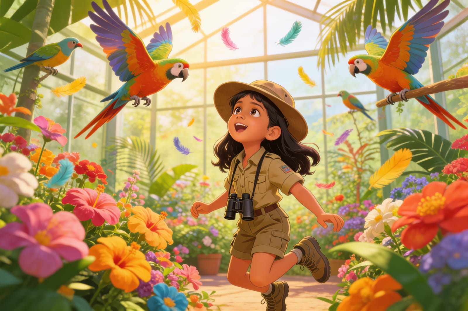 Shreya's Wild Safari Adventure — illustration for page 7