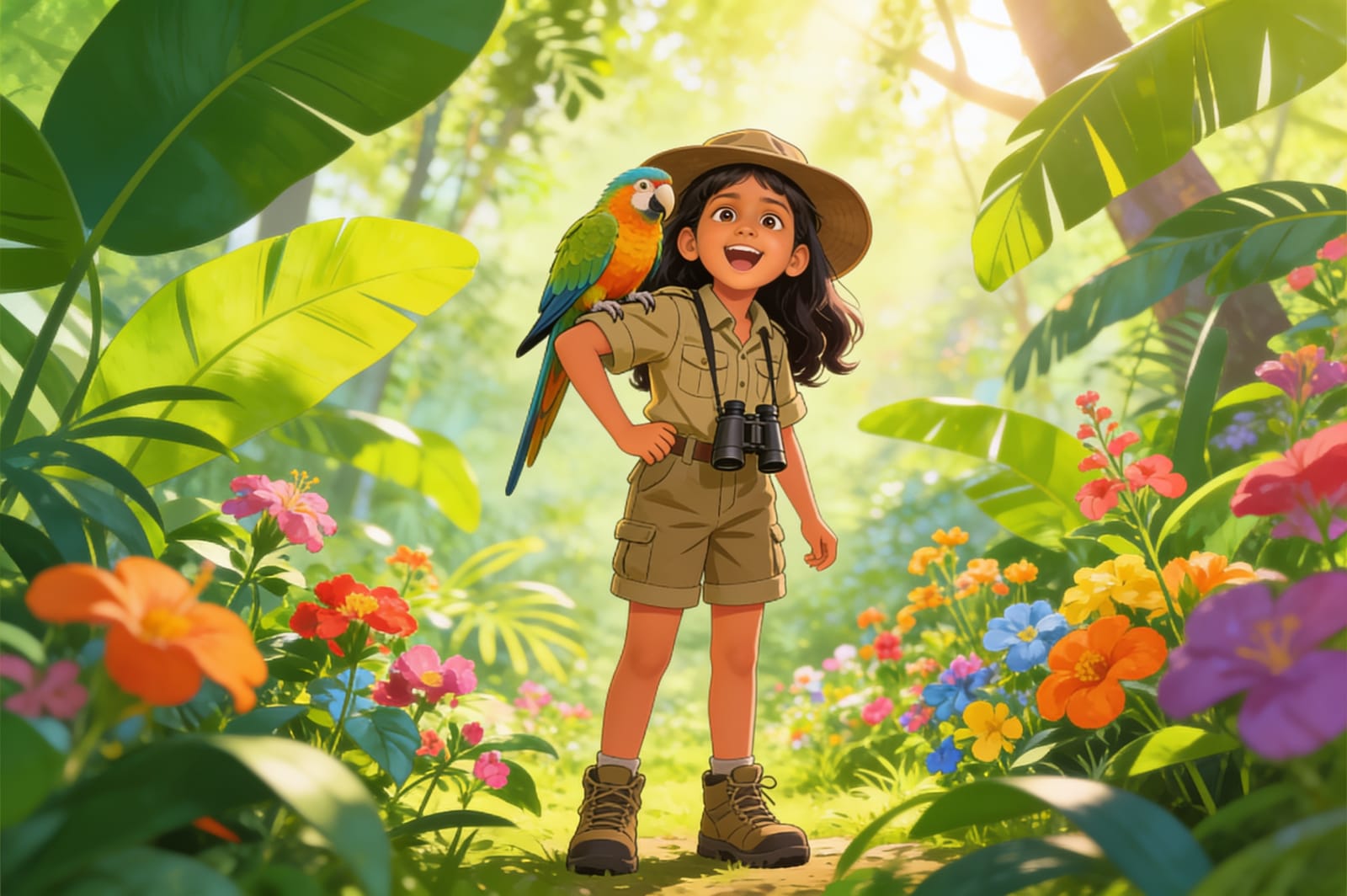 Shreya's Wild Safari Adventure — illustration for page 8