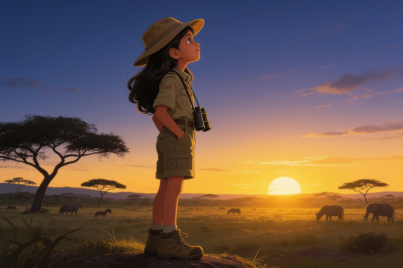 Shreya's Wild Safari Adventure — illustration for page 14