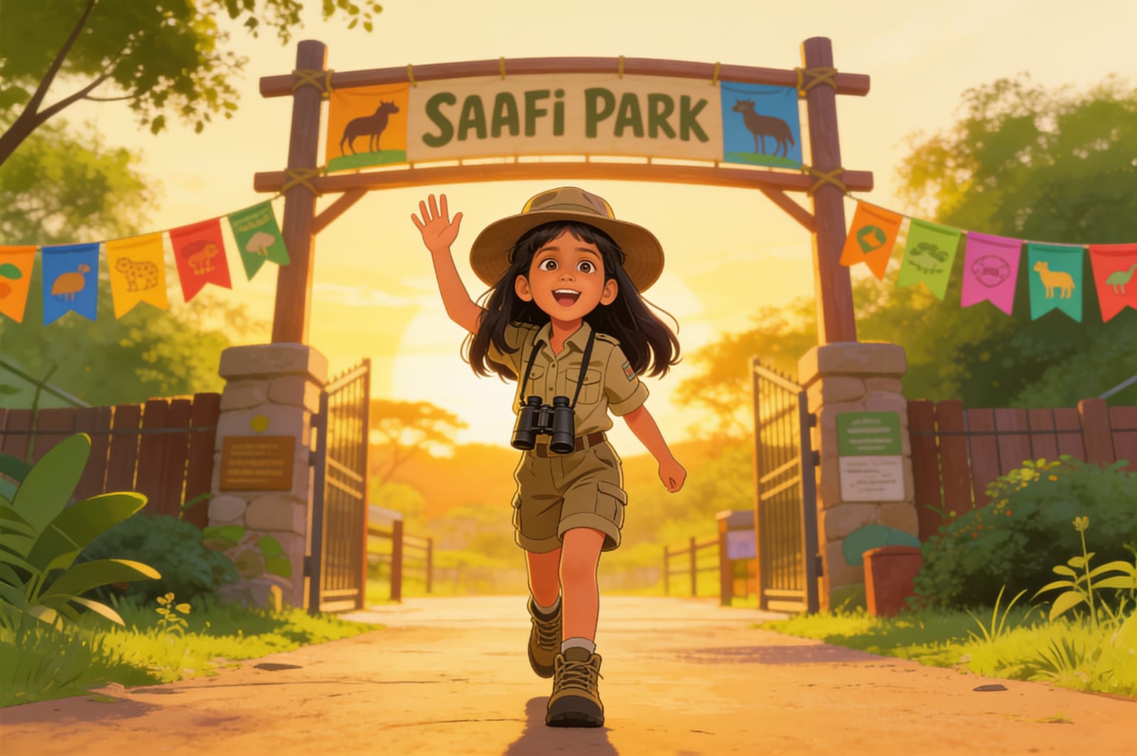 Shreya's Wild Safari Adventure — illustration for page 16