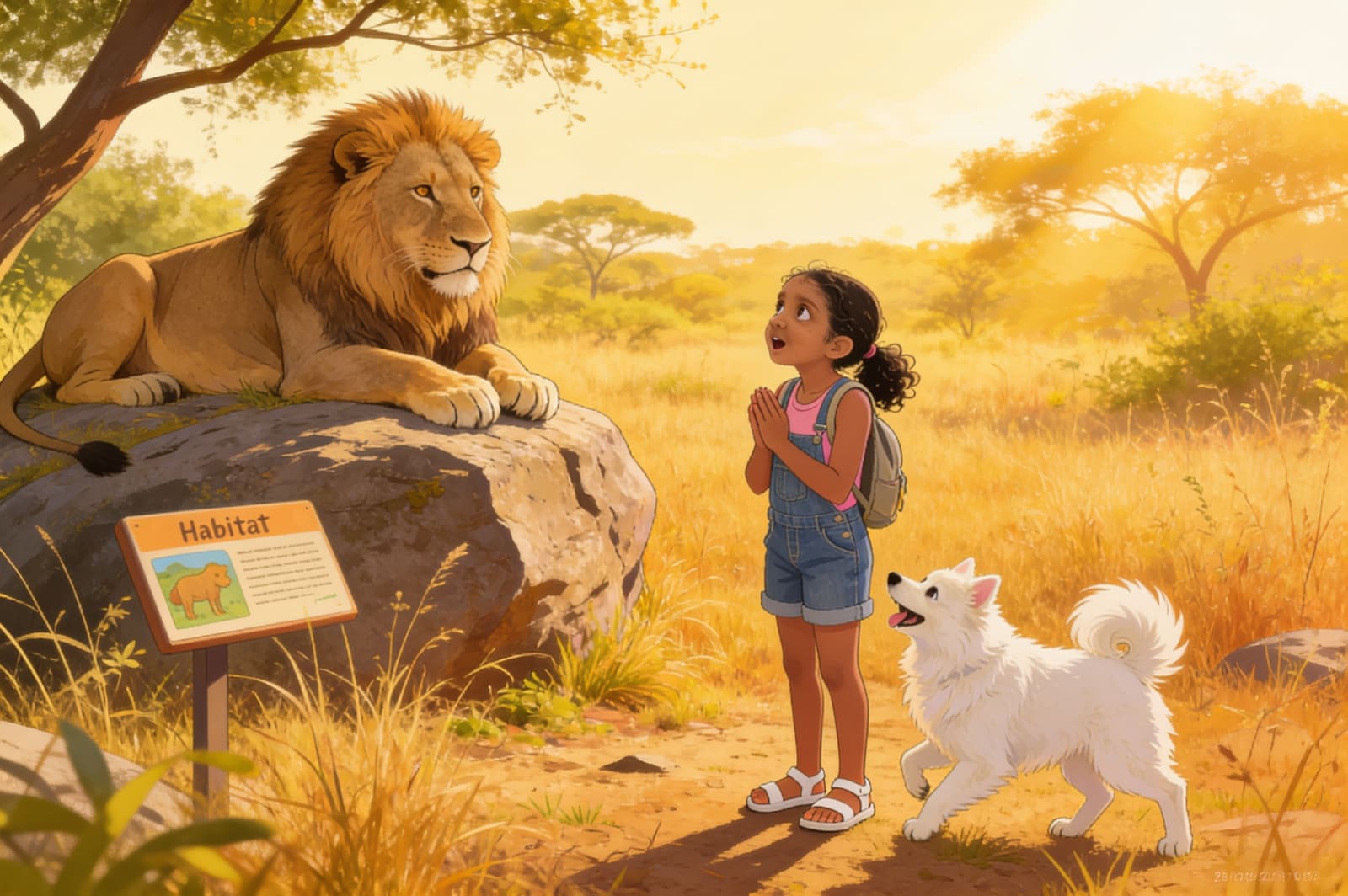 Shreya's Zoo Adventure with Tomy — illustration for page 5