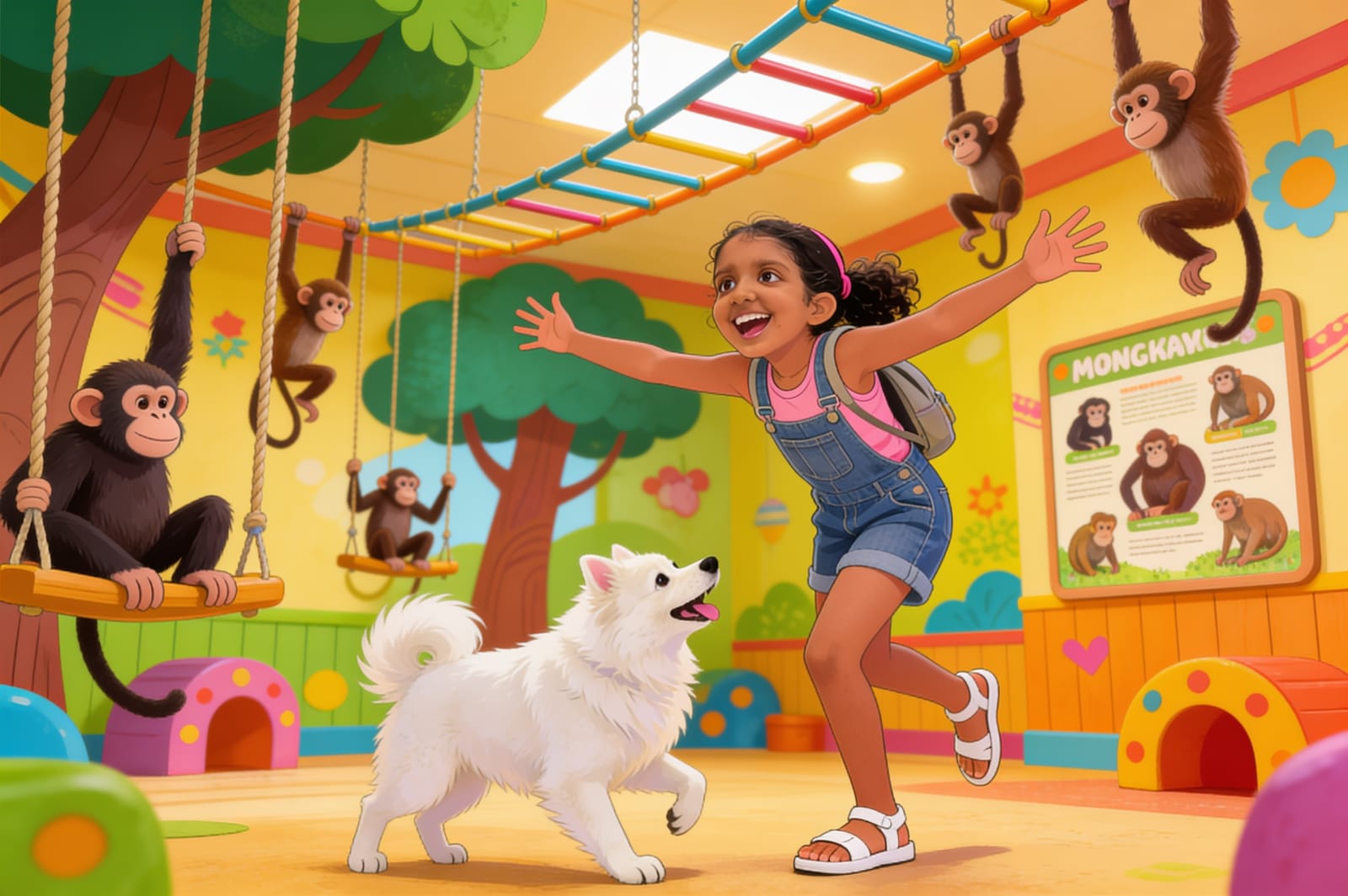 Shreya's Zoo Adventure with Tomy — illustration for page 8