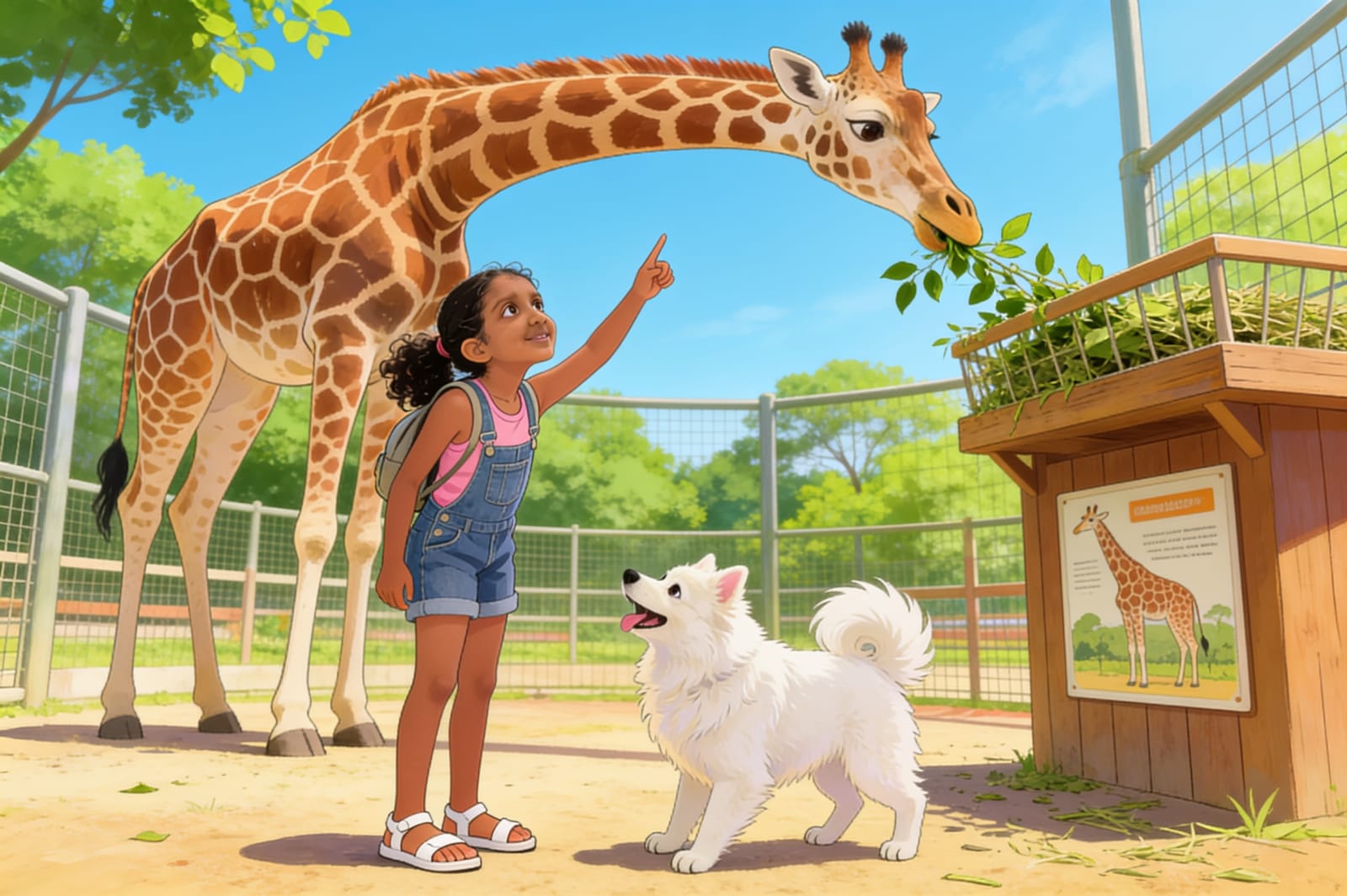 Shreya's Zoo Adventure with Tomy — illustration for page 10