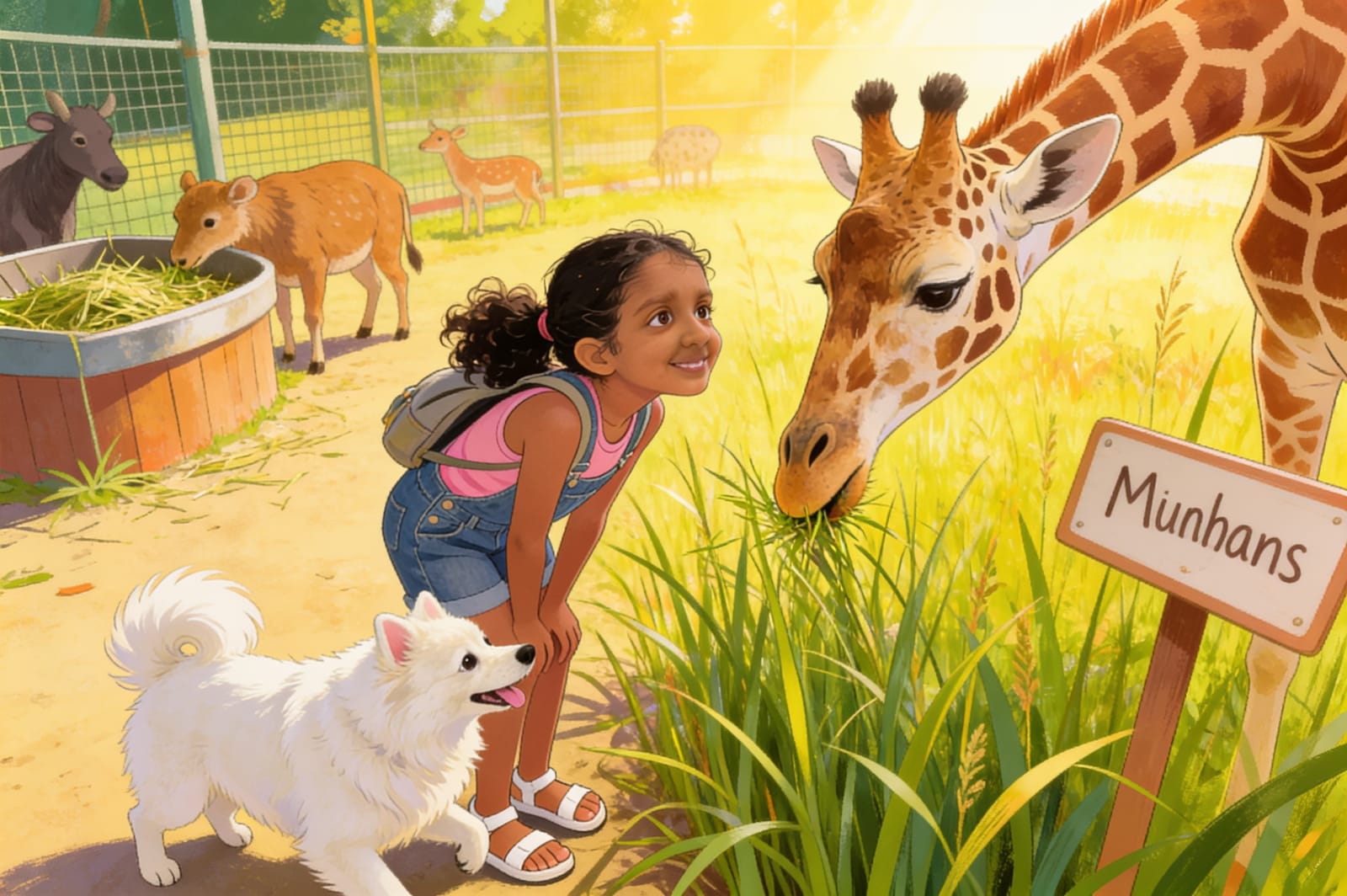 Shreya's Zoo Adventure with Tomy — illustration for page 11