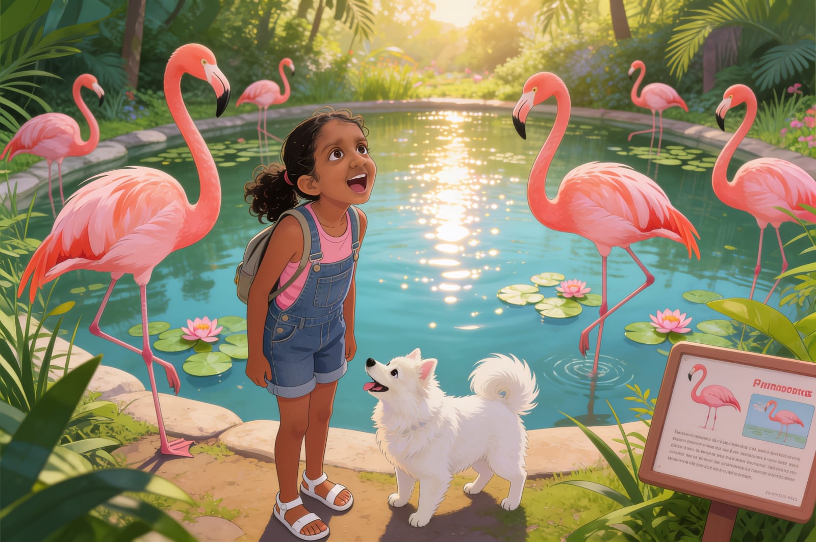Shreya's Zoo Adventure with Tomy — illustration for page 12