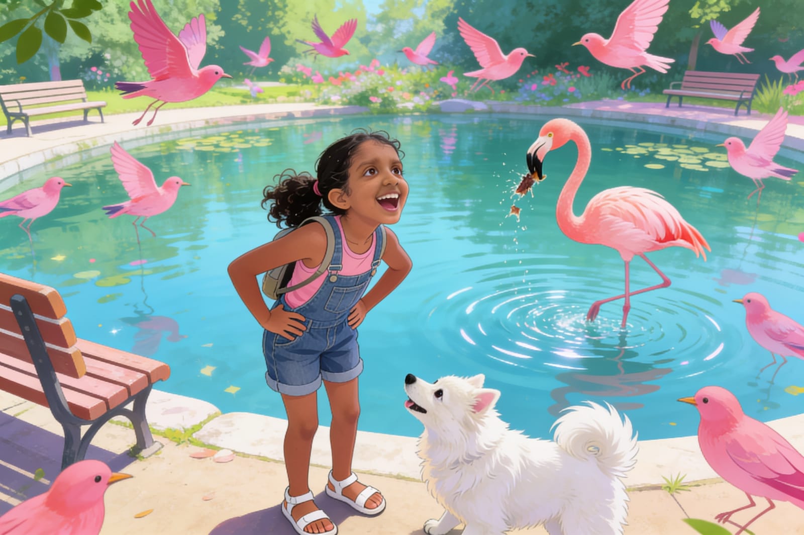 Shreya's Zoo Adventure with Tomy — illustration for page 13