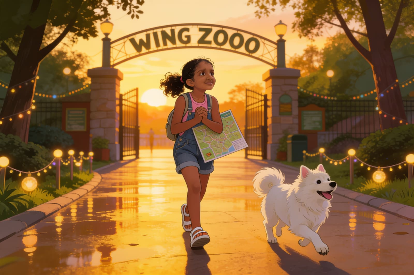 Shreya's Zoo Adventure with Tomy — illustration for page 14
