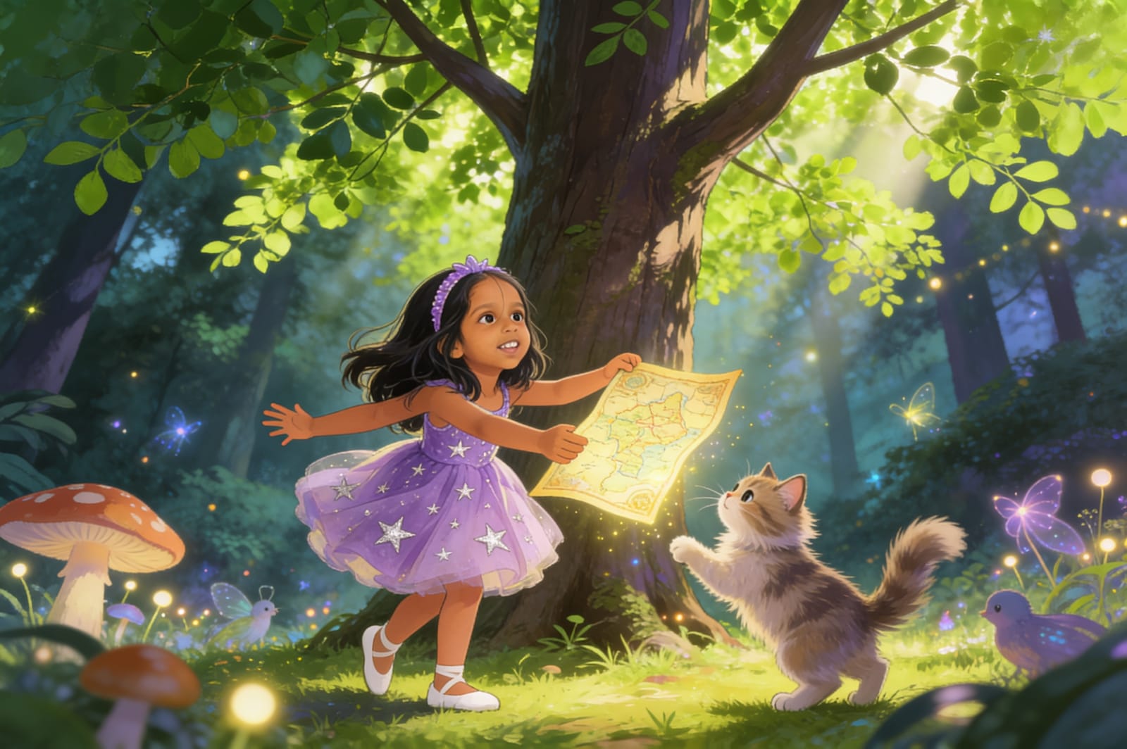 The Enchanted Map Story for Aahana — illustration for page 7