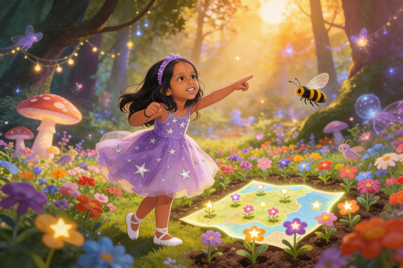 The Enchanted Map Story for Aahana — illustration for page 9