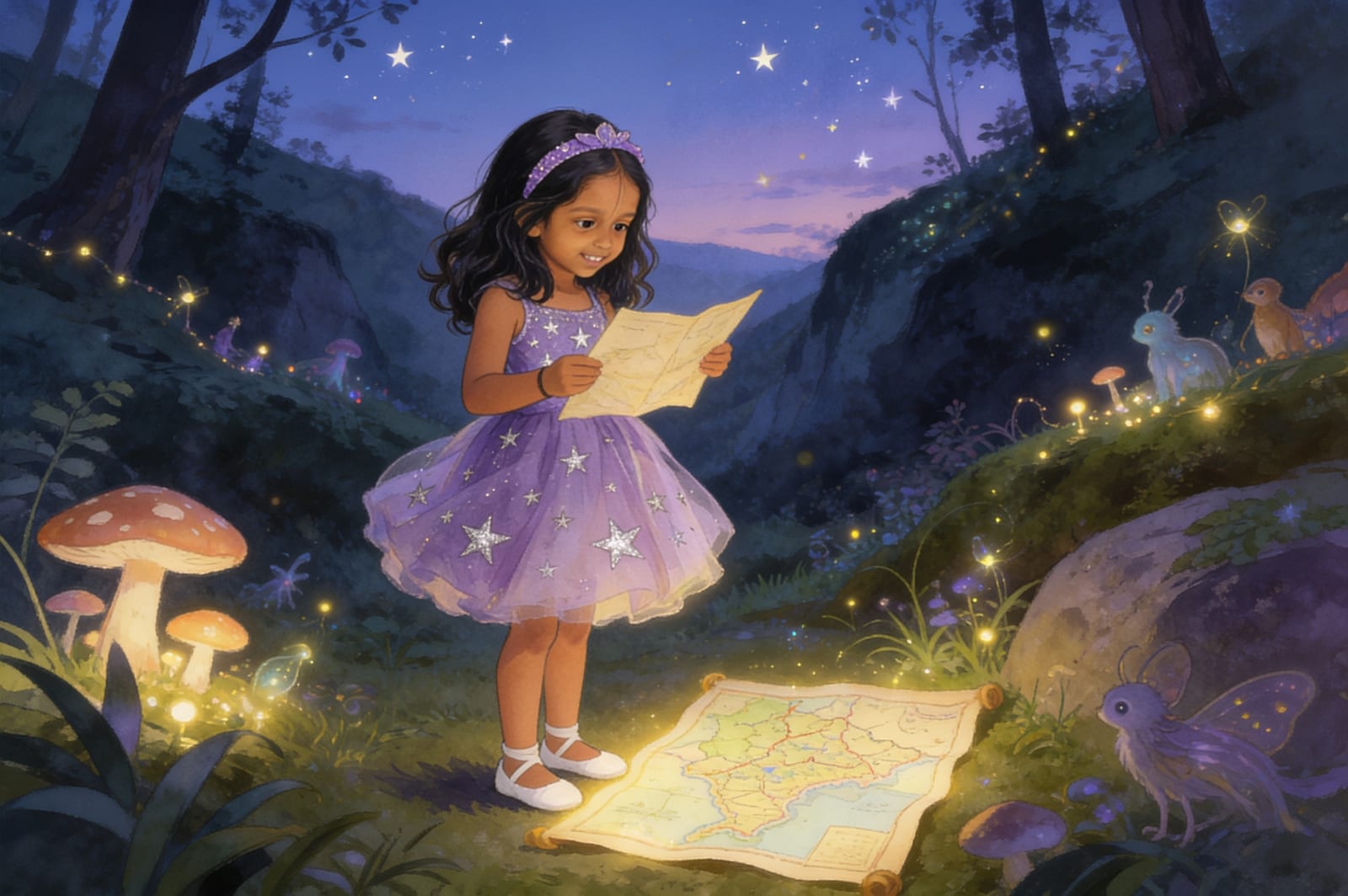 The Enchanted Map Story for Aahana — illustration for page 16