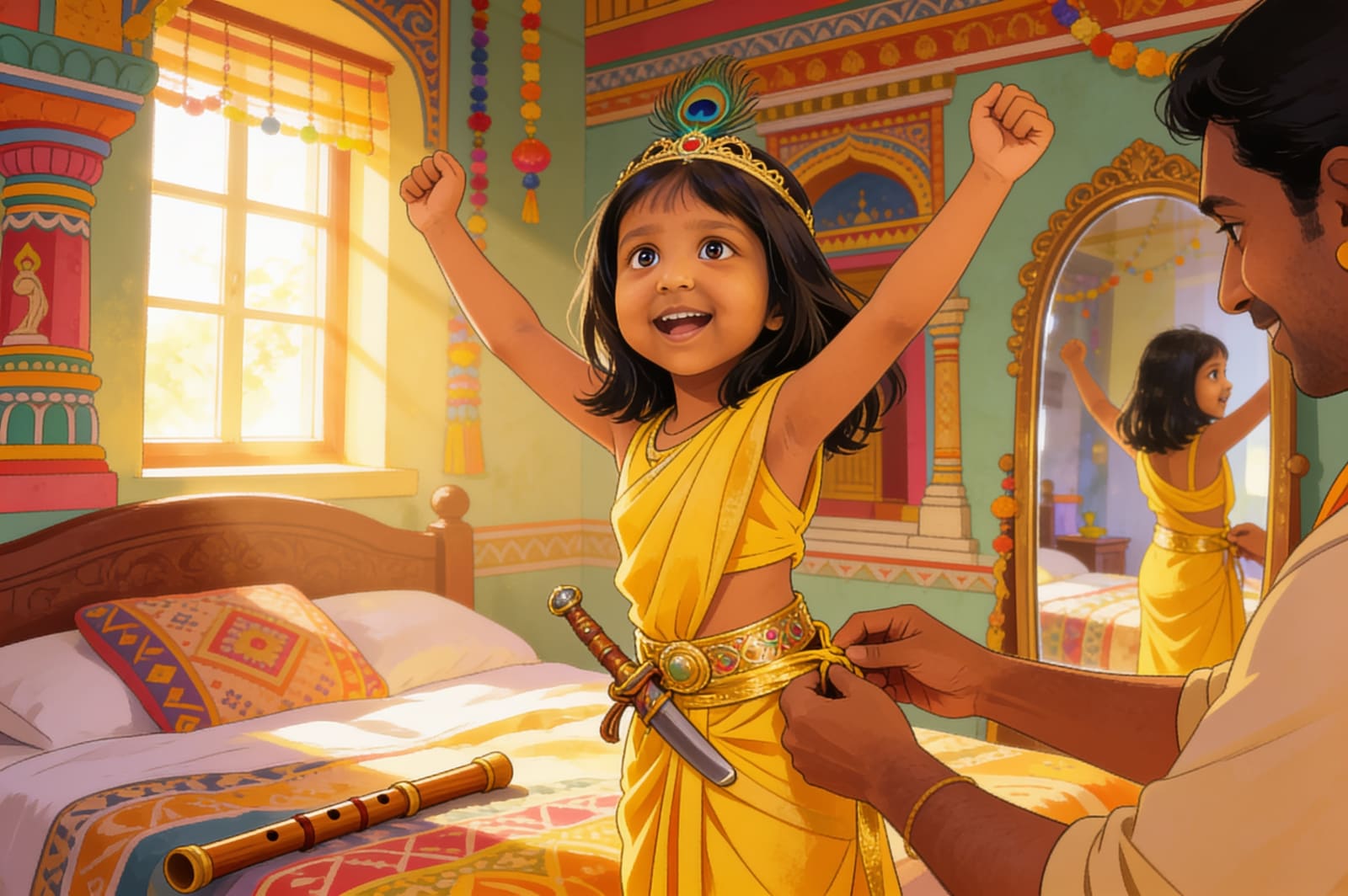 Aahana and the Dance of Kaliya — illustration for page 1
