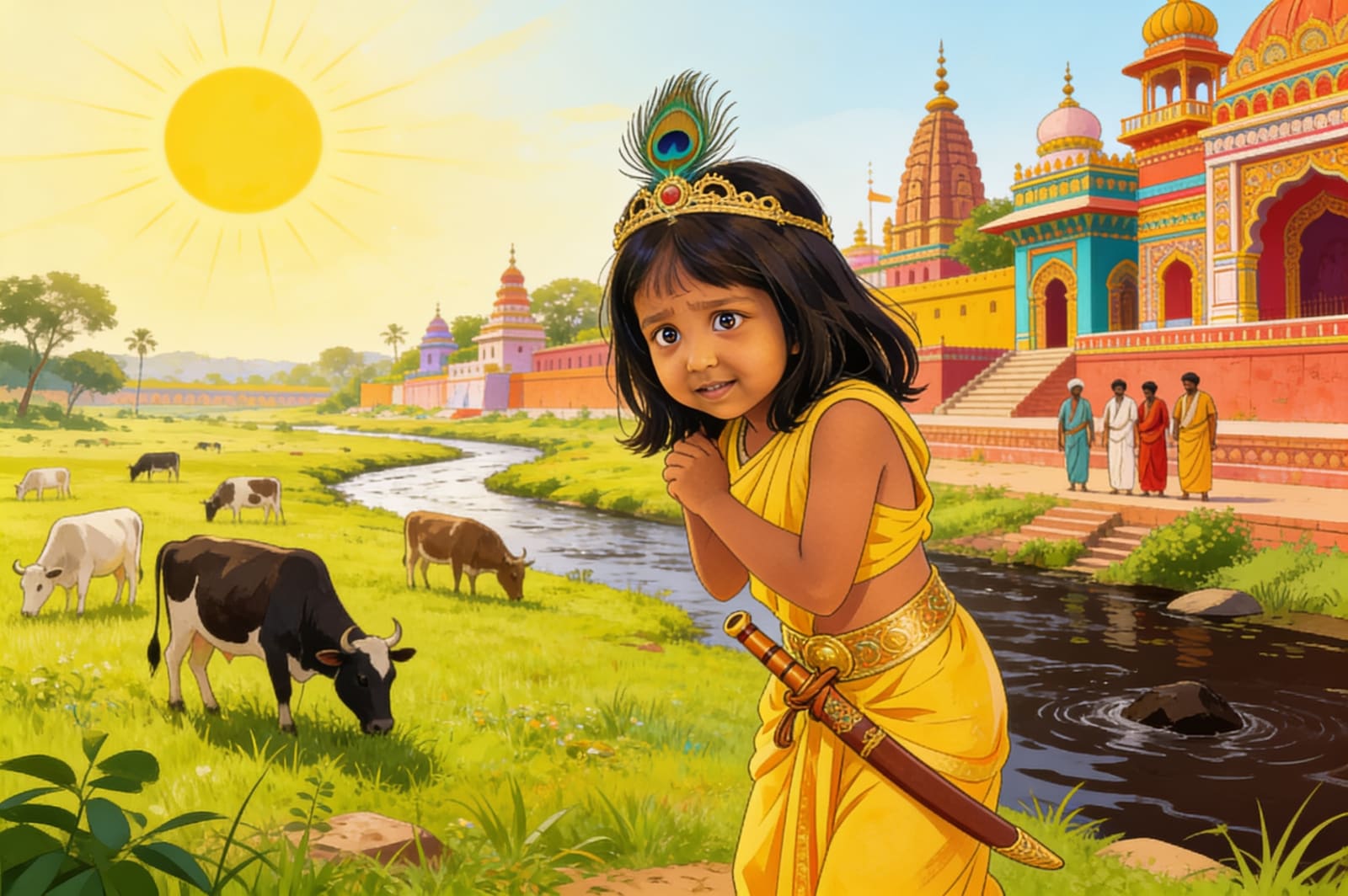 Aahana and the Dance of Kaliya — illustration for page 3