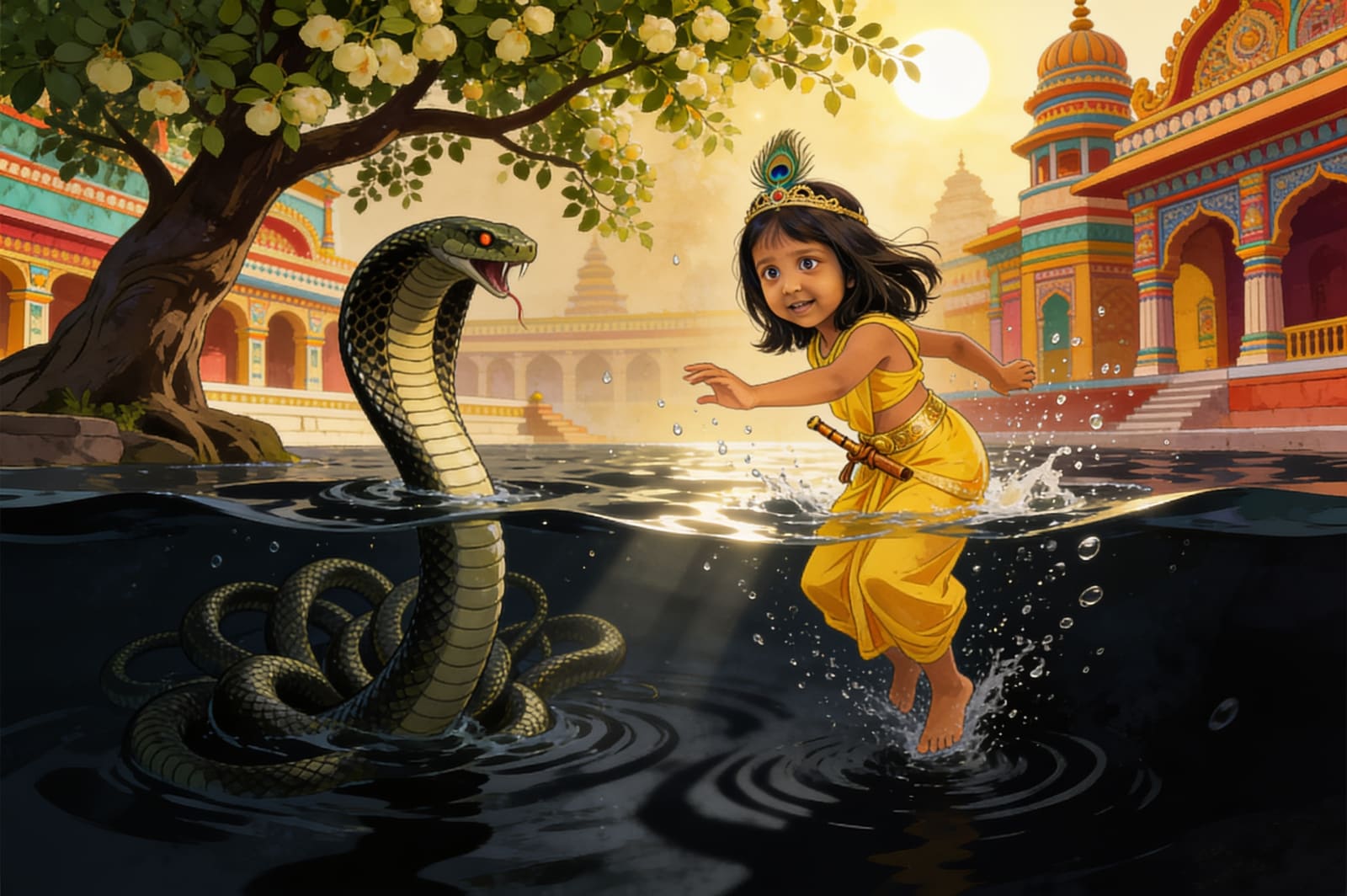 Aahana and the Dance of Kaliya — illustration for page 5
