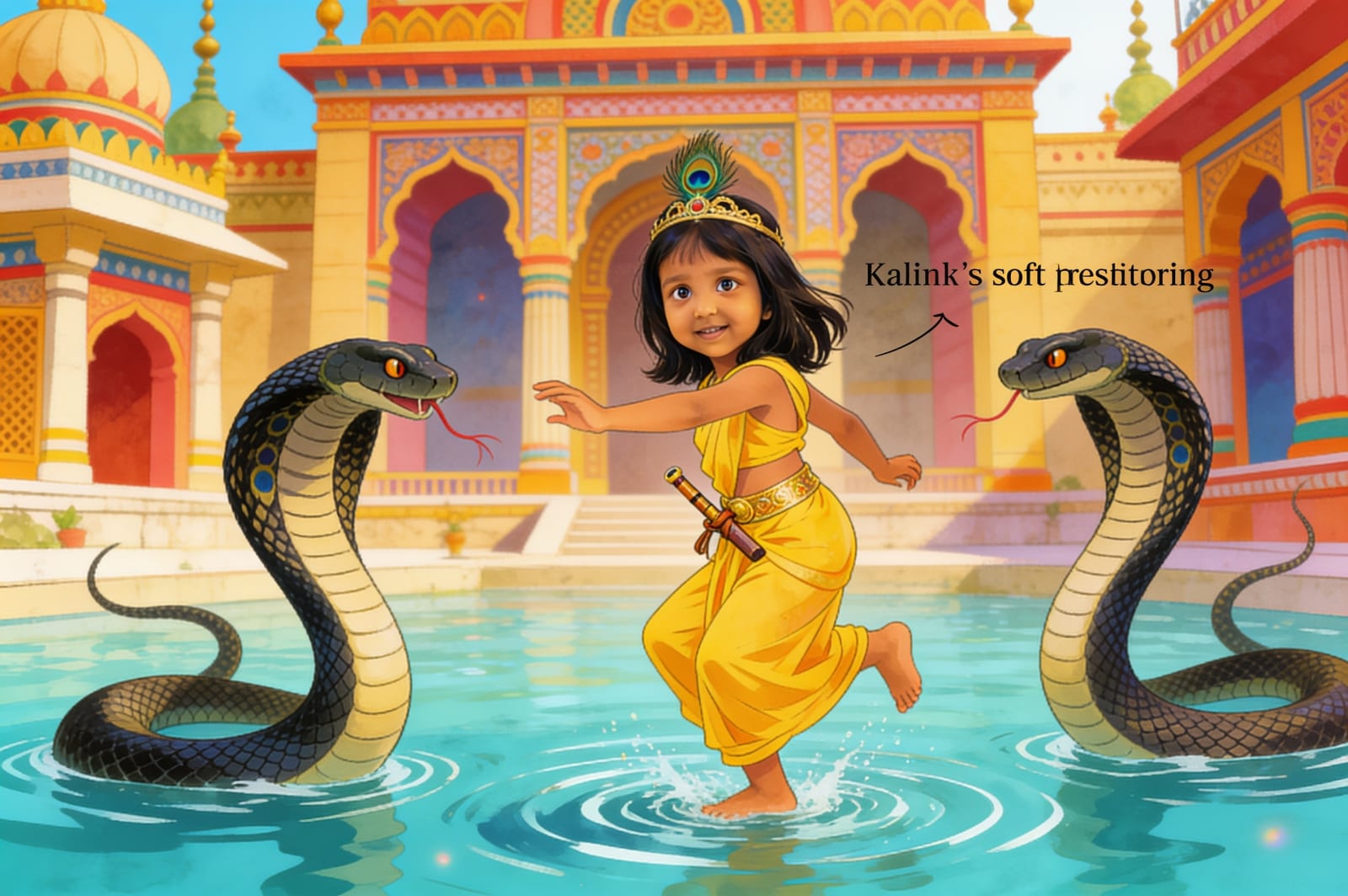 Aahana and the Dance of Kaliya — illustration for page 9