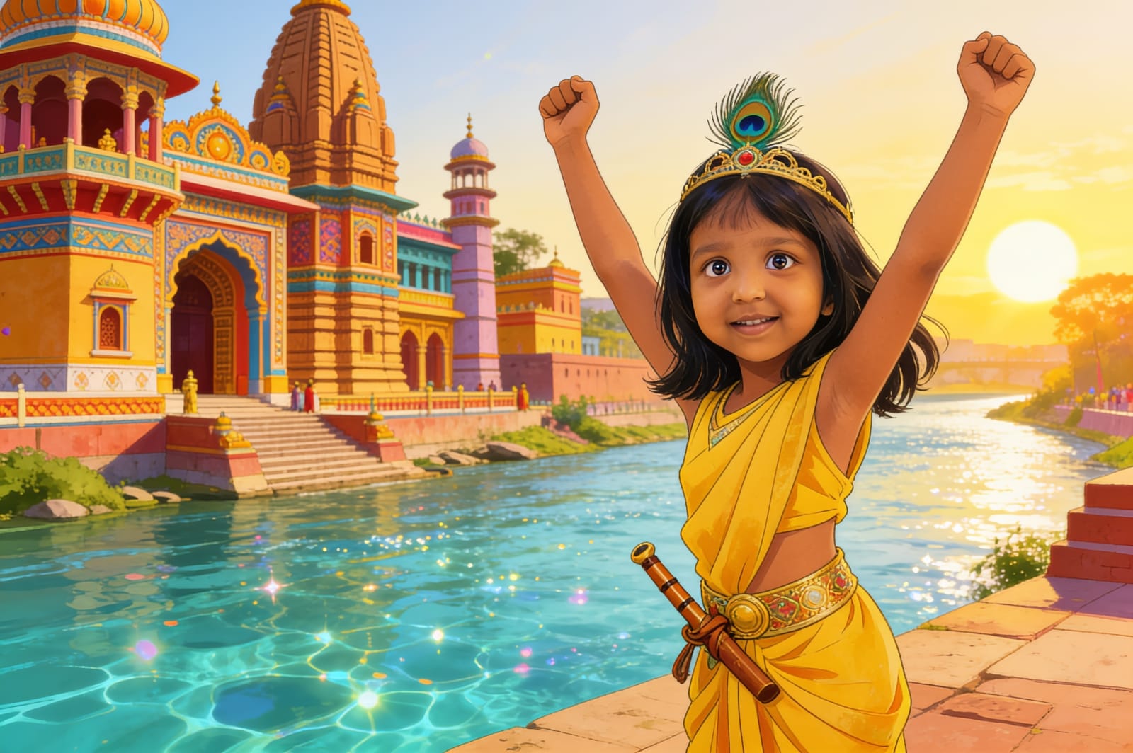 Aahana and the Dance of Kaliya — illustration for page 10
